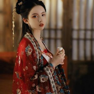 Timeless Beauty Sequin Floral Embroidered Gown Set |  Hanfu Dress